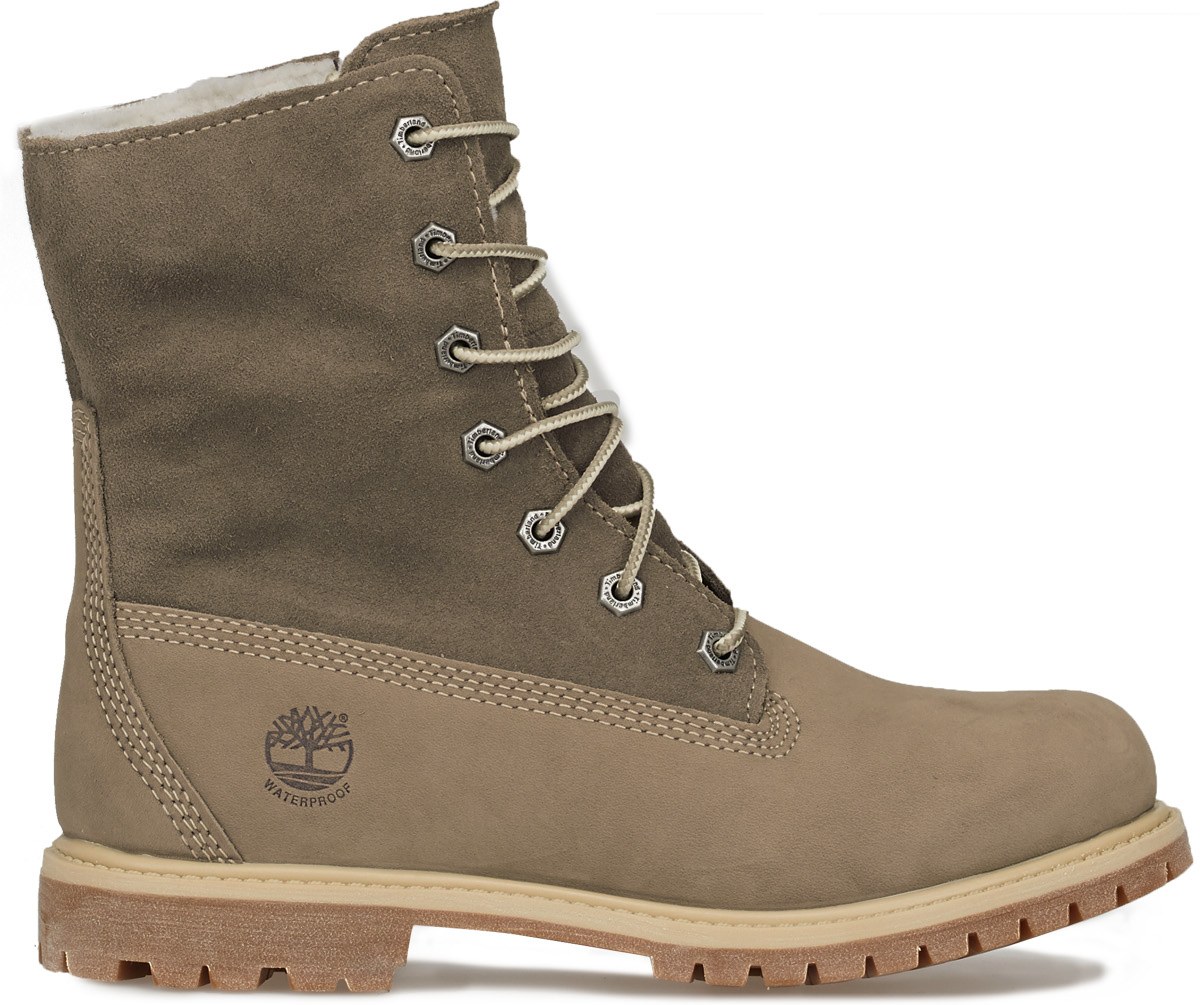 Timberland: Brun Bottes Repliable Molleton Teddy Authentique Brun - 6