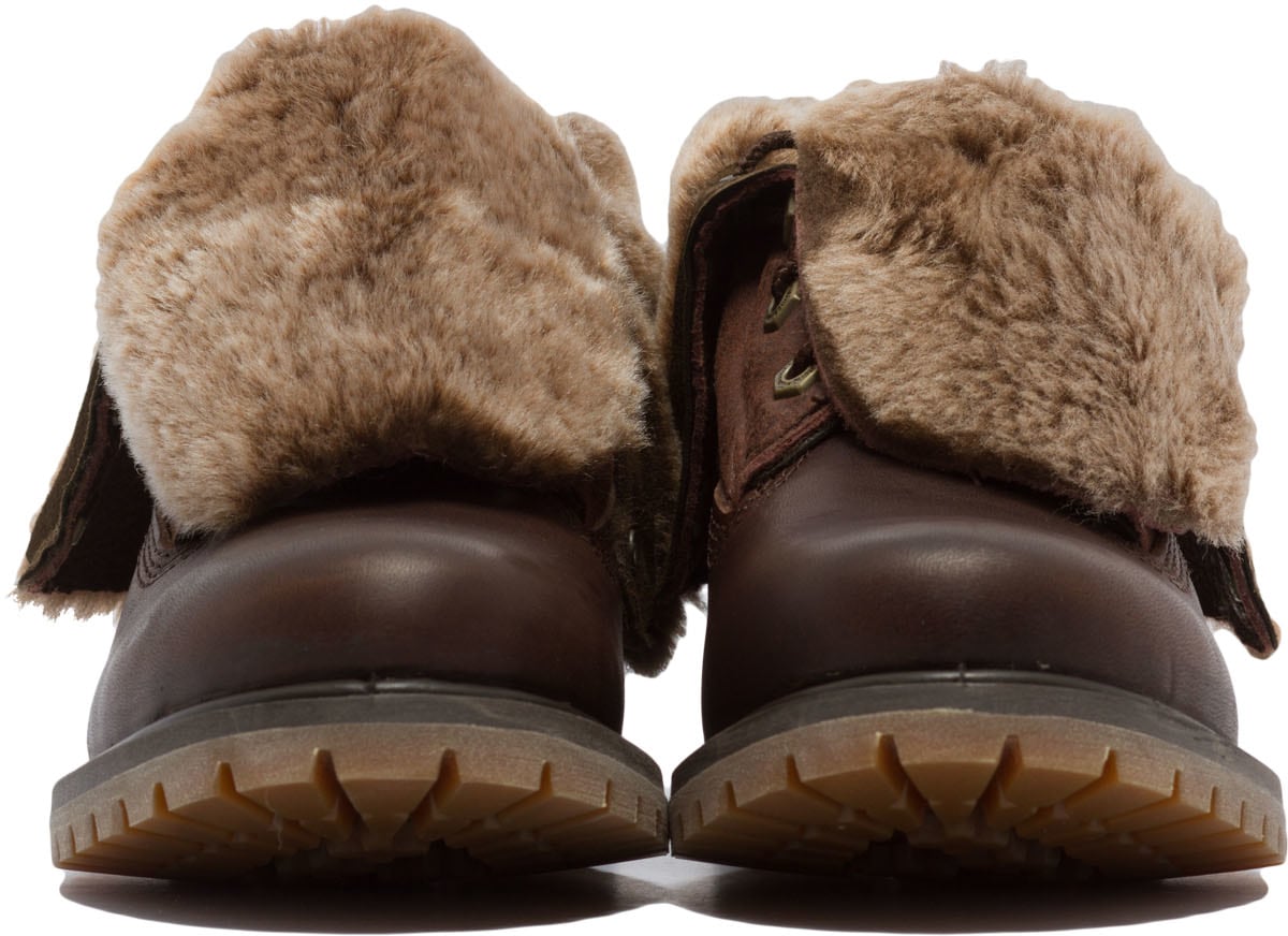 Timberland: Brown Authentics Shearling Fold Down Boots - 2