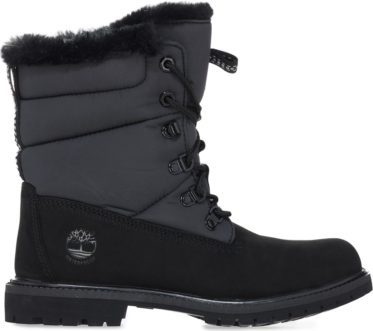 Timberland: Noir Bottes imperméable Premium 6 puces en cuir Noir - 1