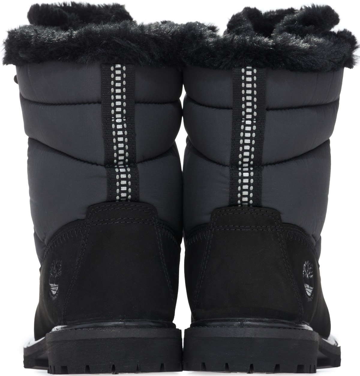 Timberland: Black Premium 6 Inch Puffer Boots - 5