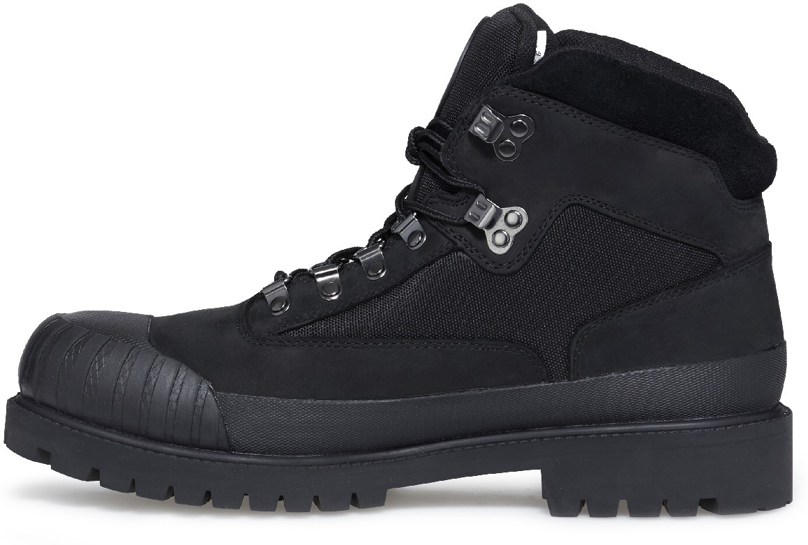 Timberland: Black Heritage Waterproof Rubber-Toe Hiking Boot - 2