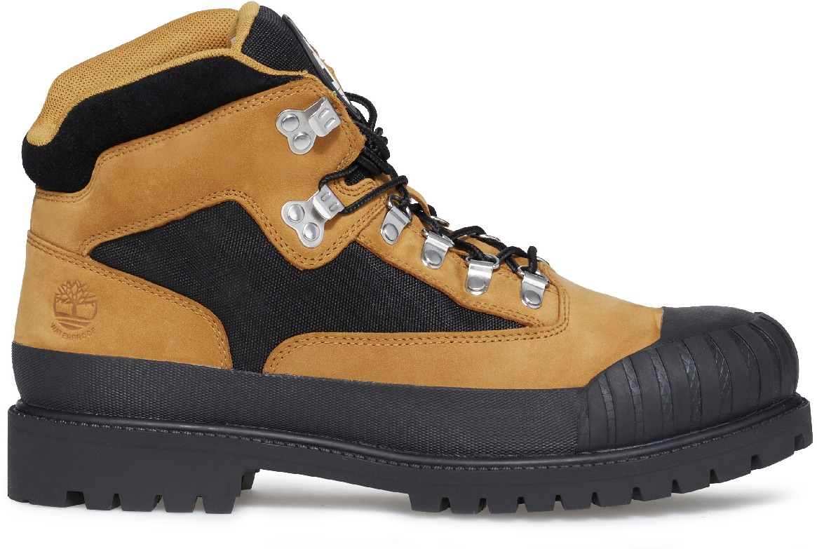 Timberland: Neutrals Heritage Waterproof Rubber-Toe Hiking Boot - 1