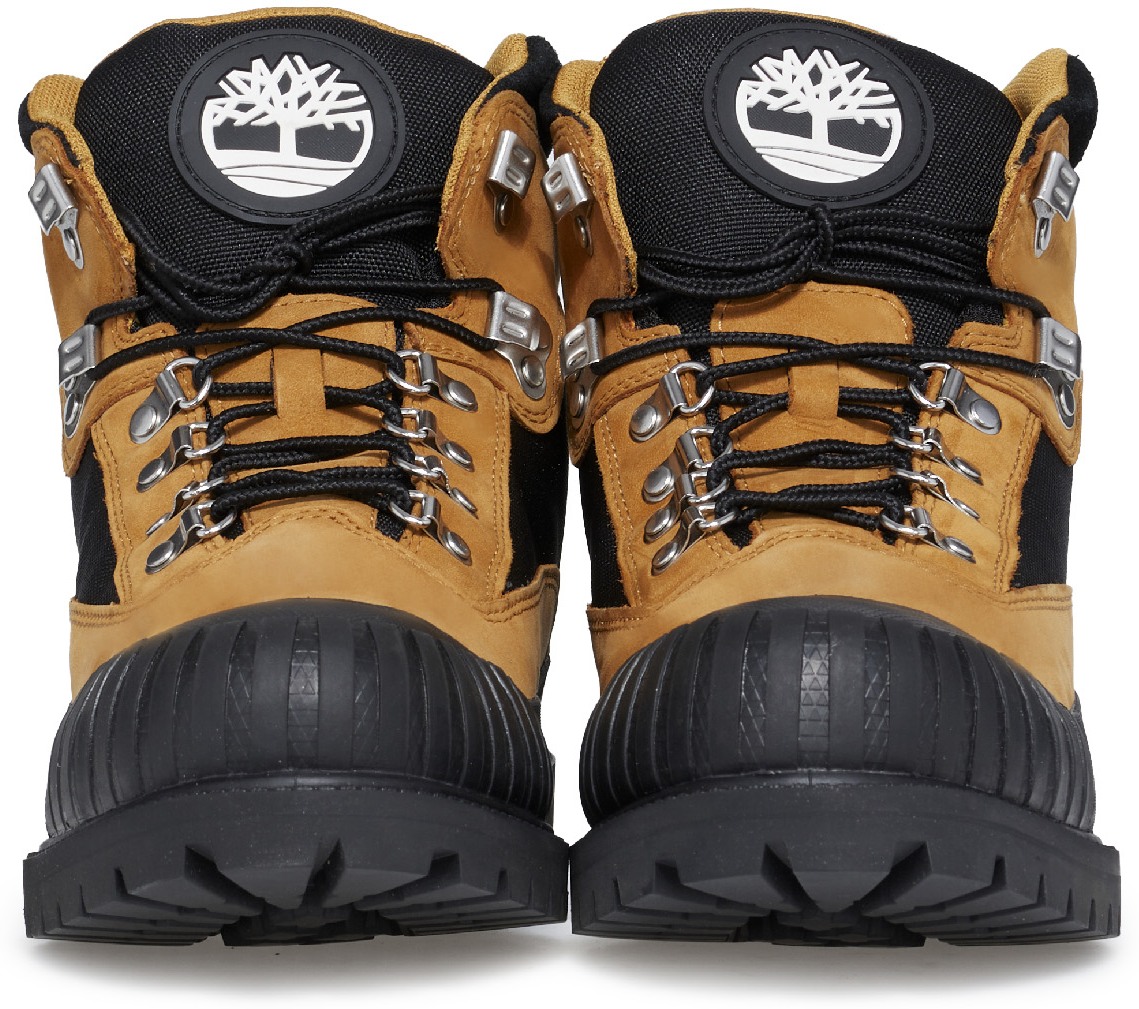 Timberland: Neutrals Heritage Waterproof Rubber-Toe Hiking Boot - 3