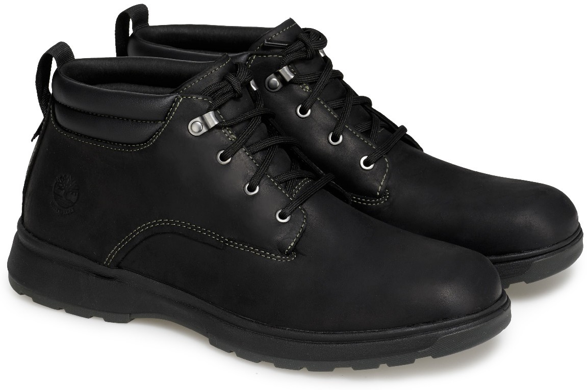 Timberland: Black Atwells Ave Waterproof Chukka Boots - 4