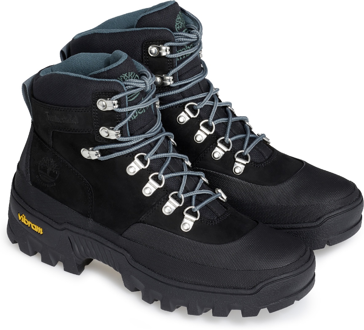 Timberland: Black VIBRAM® Euro Hiker Shell Toe Boot - 4