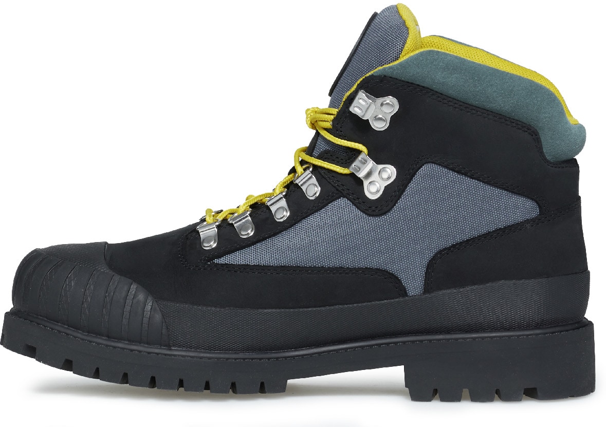 Timberland: Black Heritage Waterproof Rubber-Toe Hiking Boot - 2