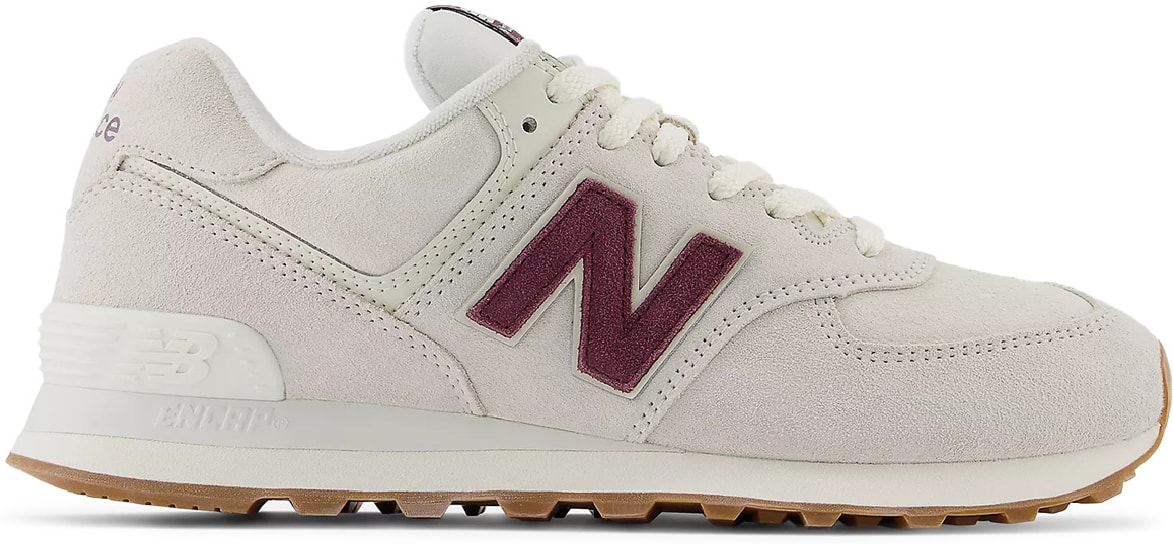 New Balance: White 574 - 1