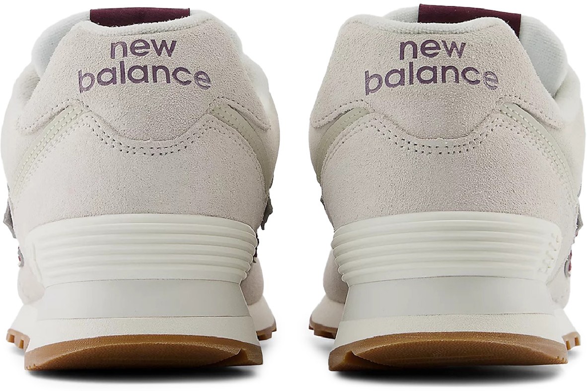 New Balance: White 574 - 5