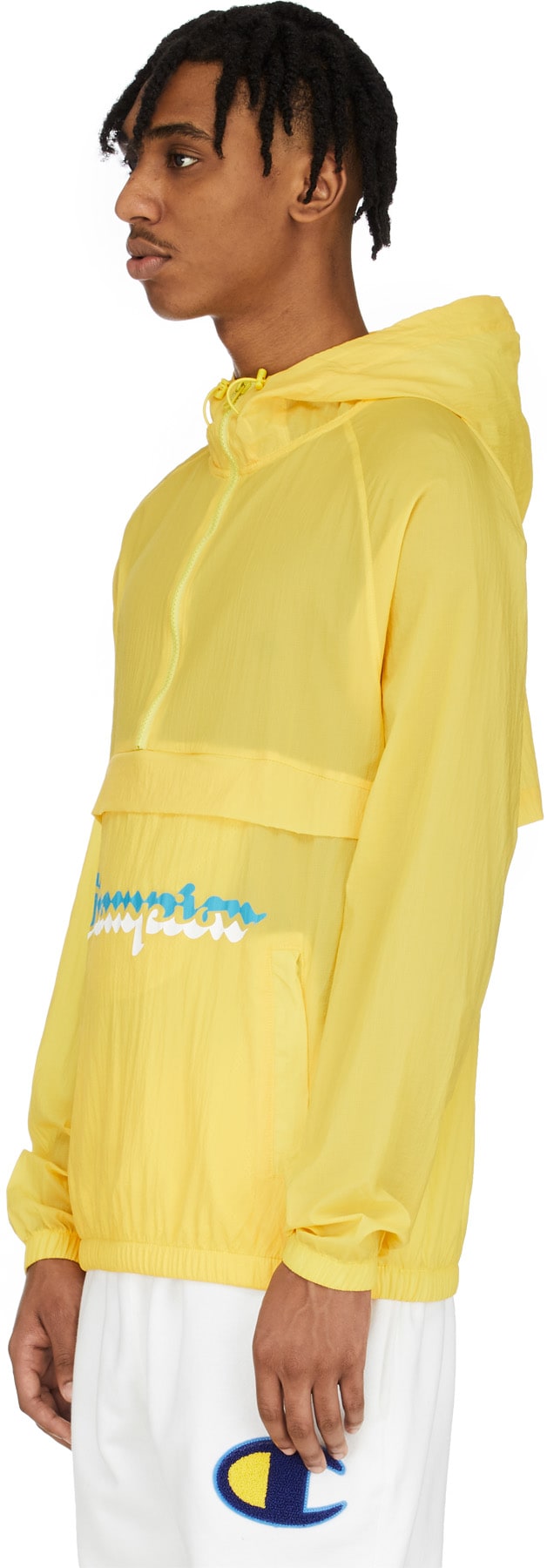 Champion: Yellow Abstract Shadow Script Anorak - 2