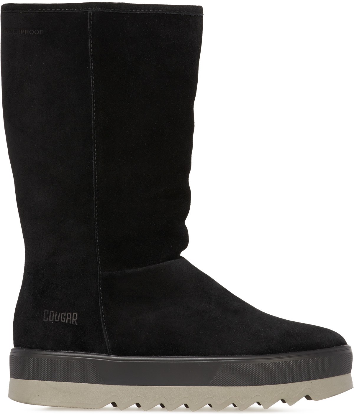 Cougar: Black Vail Suede Tall Boots - 1