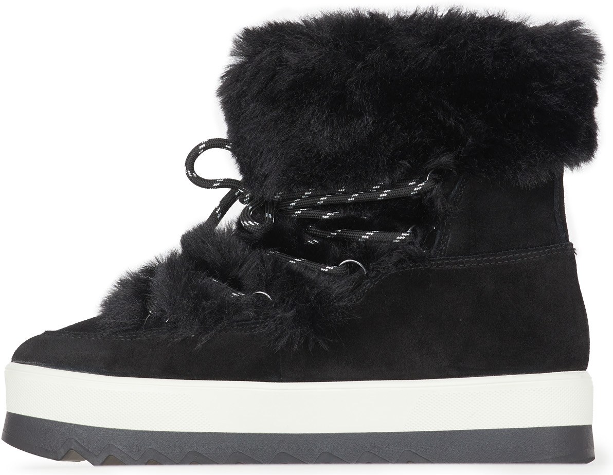 Cougar: Noir Bottes Vanity en Daim Noir - 2