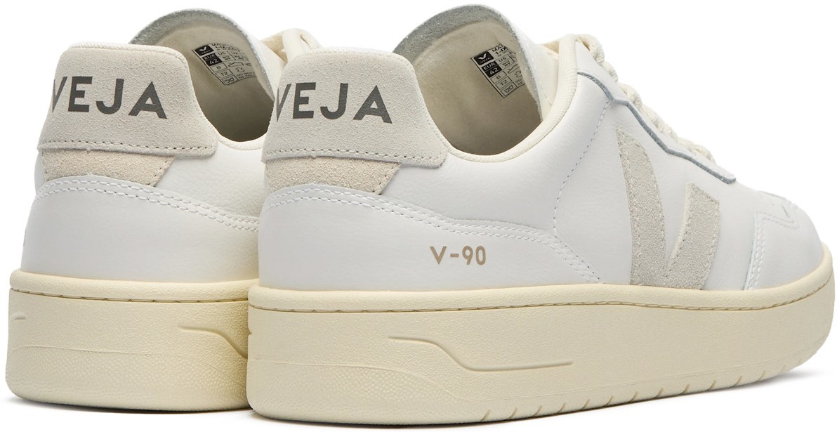VEJA: Blanc Cuir V-90 Blanc - 3