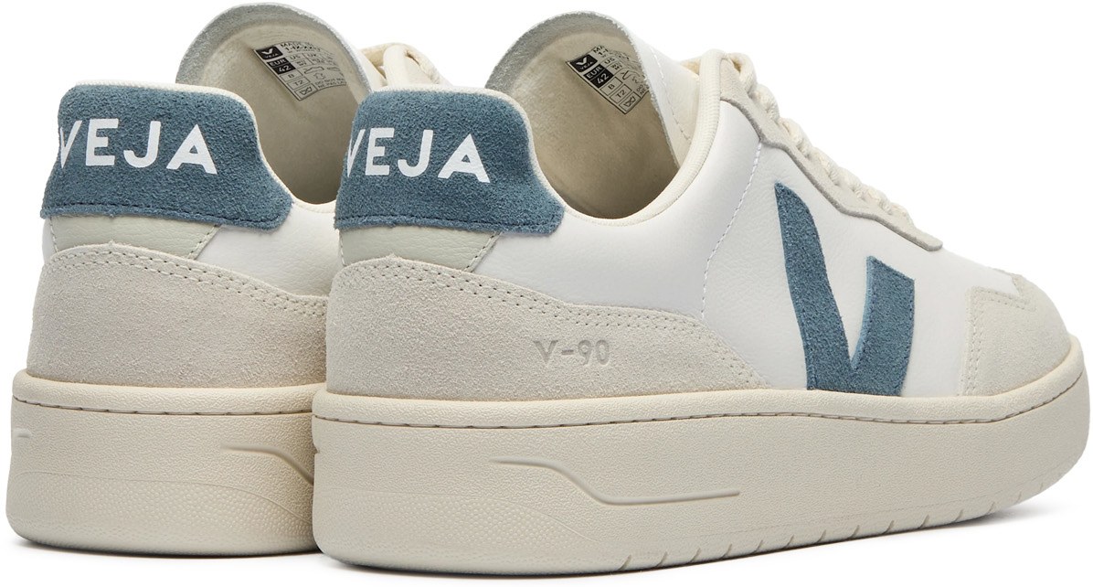 VEJA: Blanc Cuir V-90 Blanc - 3