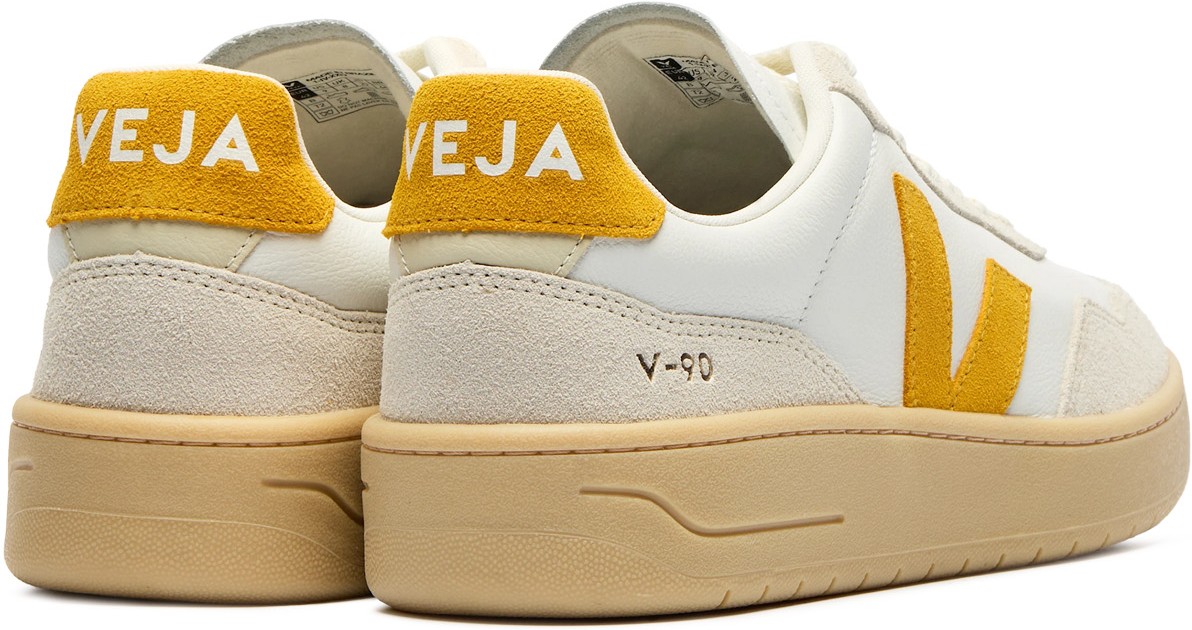 VEJA: Blanc Cuir V-90 Blanc - 3