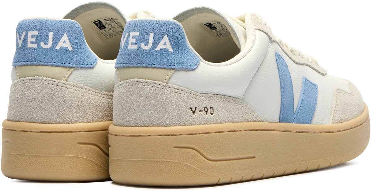 VEJA: Blanc Cuir V-90 Blanc - 3