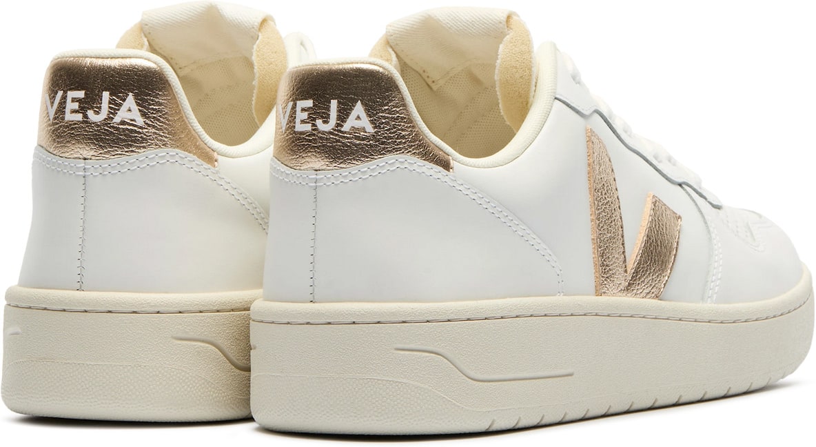 VEJA: Blanc V-10 Prime Leather Blanc - 3