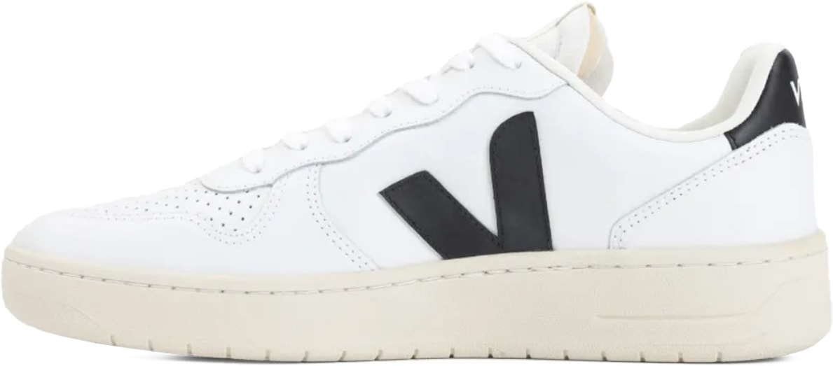 VEJA: Blanc Cuir V-10 Blanc - 2