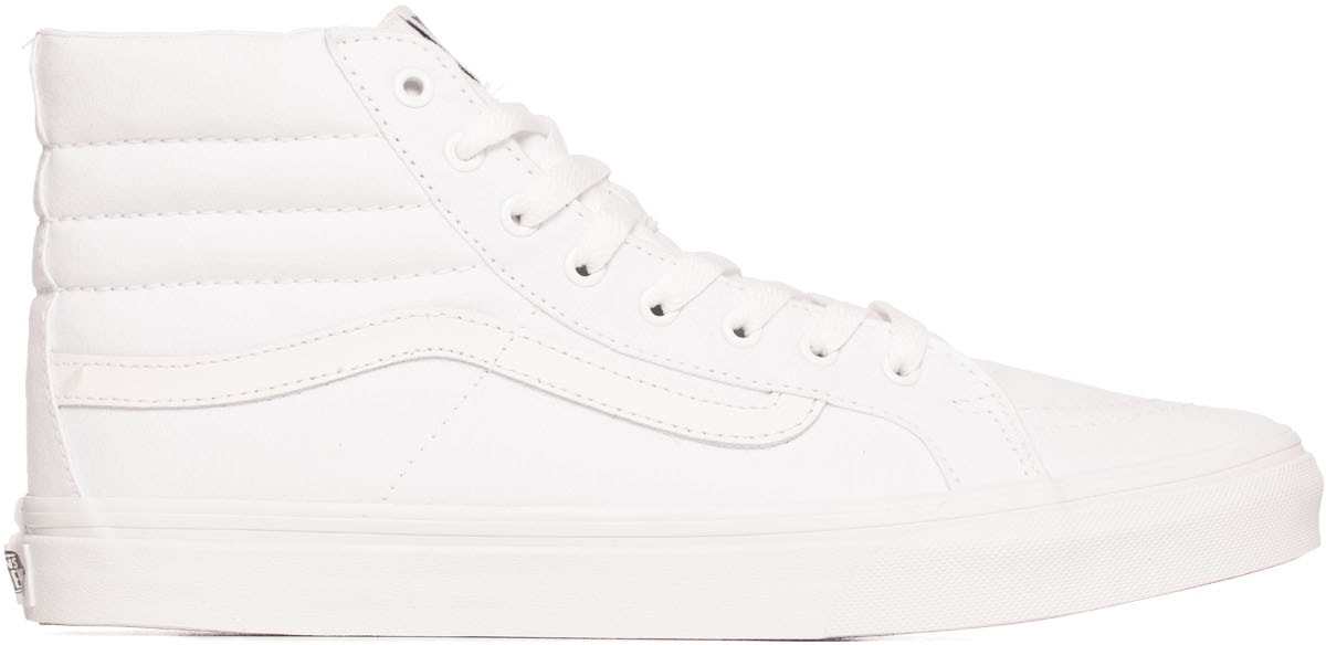 Vans: White SK8-Hi Slim Canvas - 1
