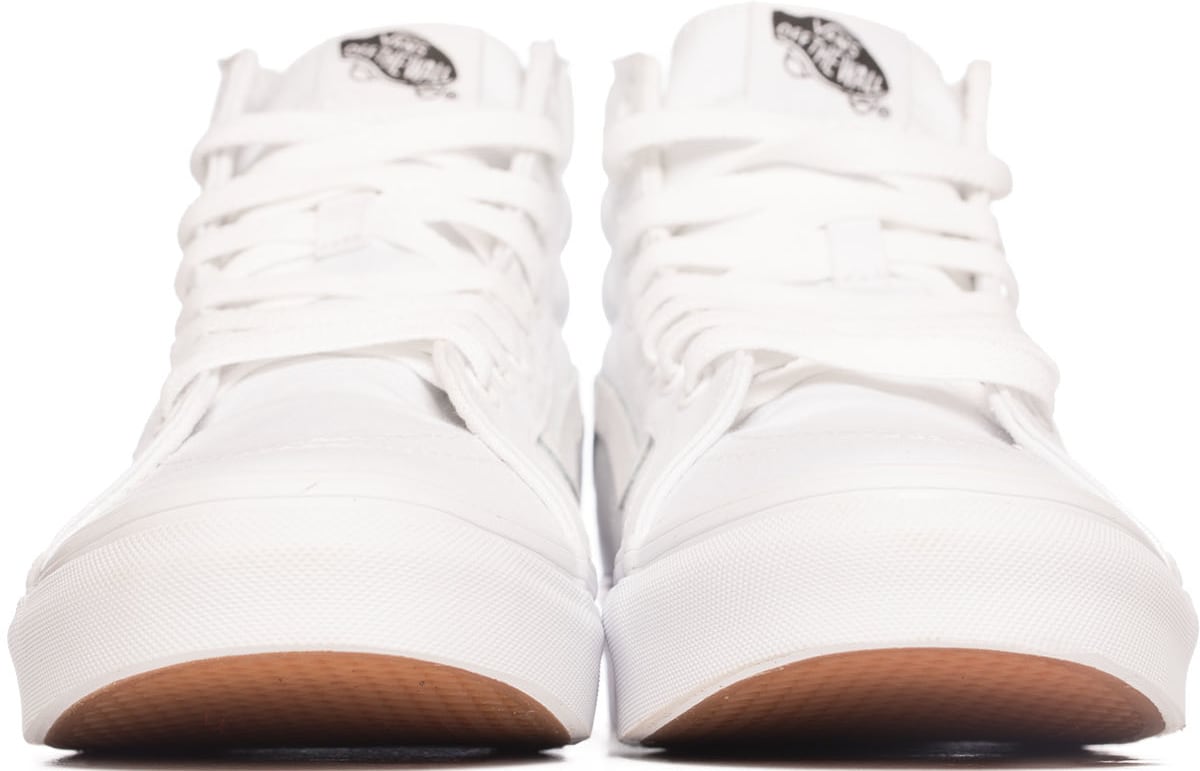 Vans: White SK8-Hi Slim Canvas - 3