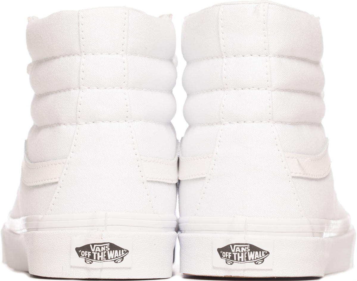 Vans: White SK8-Hi Slim Canvas - 4