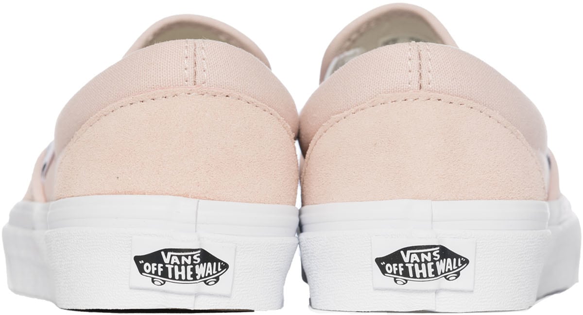 Vans: Pink Classic Slip-On Suede - 4