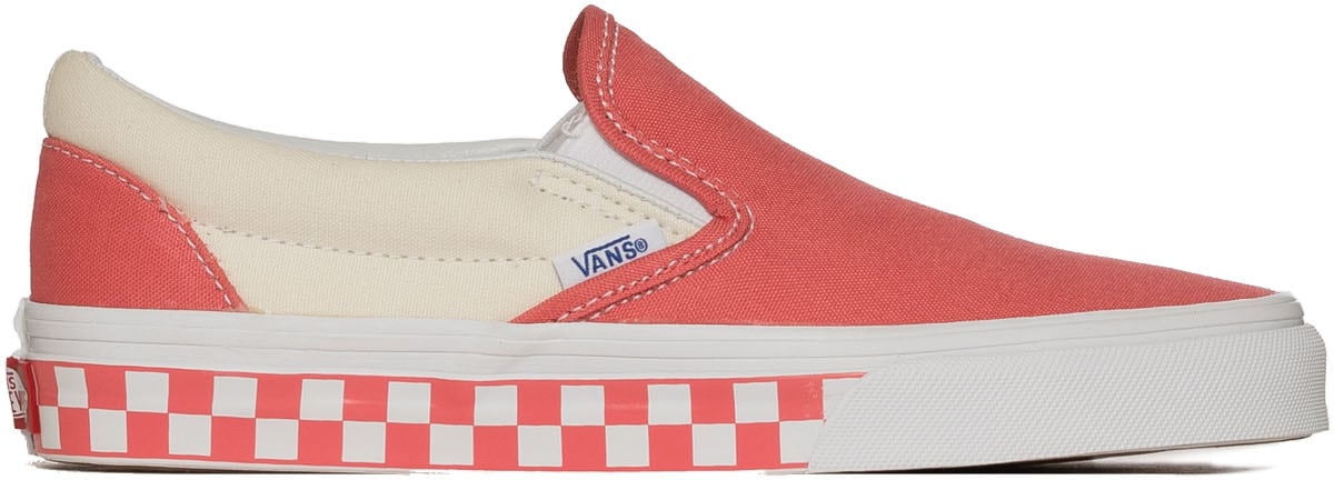Vans: Pink Checker Sidewall Slip-On - 1