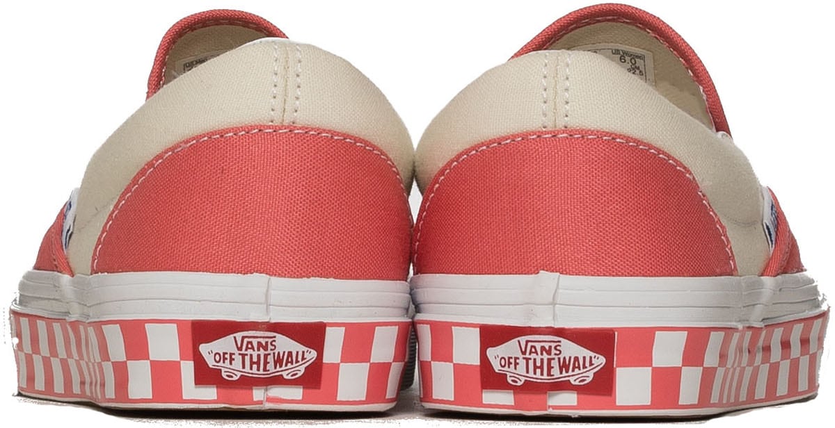 Vans: Pink Checker Sidewall Slip-On - 5