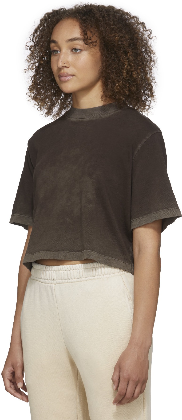 Cotton Citizen: Brown Tokyo Crop T-Shirt - 2