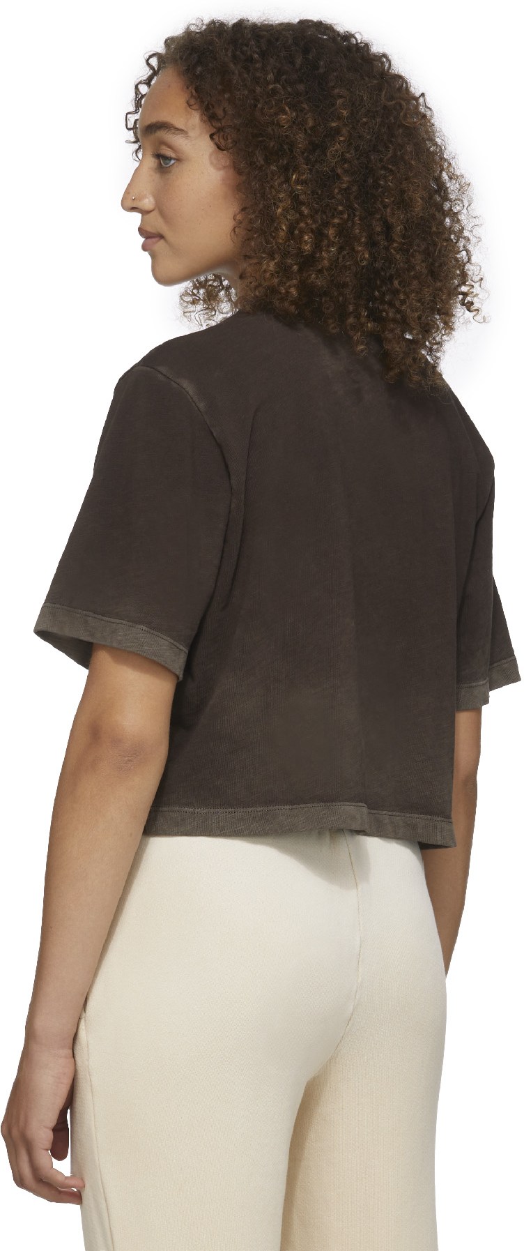Cotton Citizen: Brown Tokyo Crop T-Shirt - 3