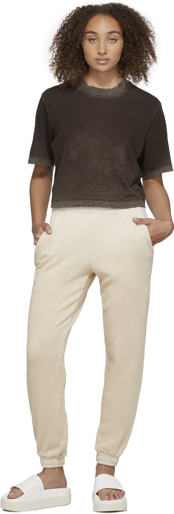 Cotton Citizen: Brown Tokyo Crop T-Shirt - 4
