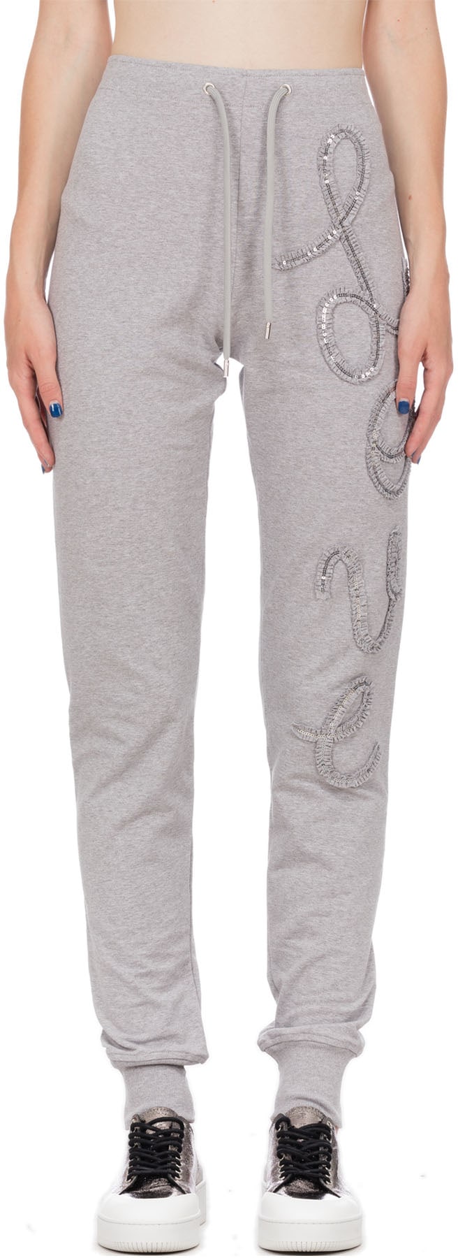 Love Moschino: Grey LOVE Jogger - 1