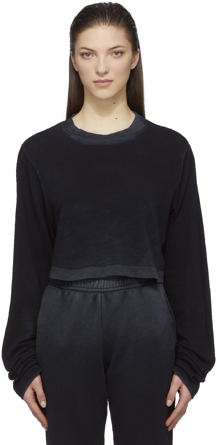 Cotton Citizen: Black Tokyo Crop Shirt - 1