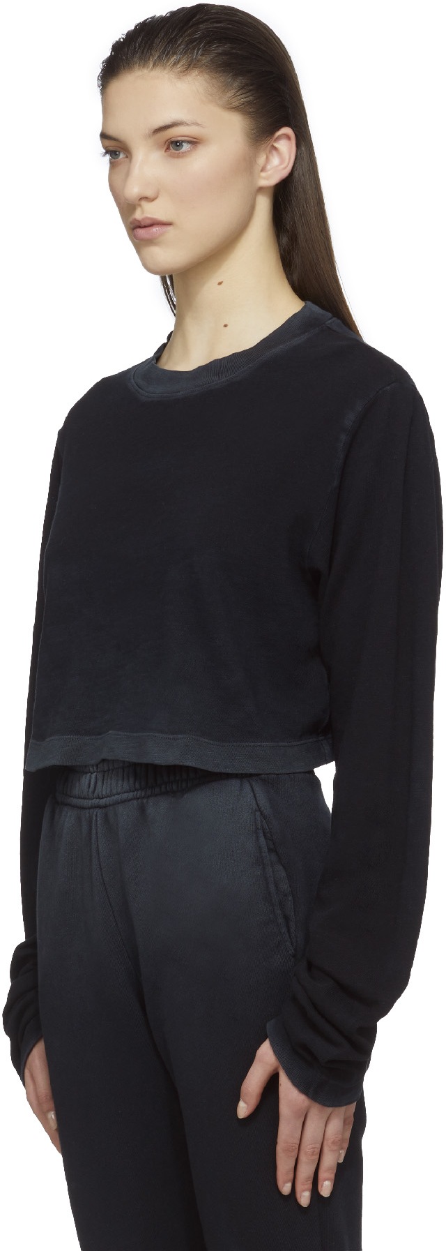 Cotton Citizen: Black Tokyo Crop Shirt - 2