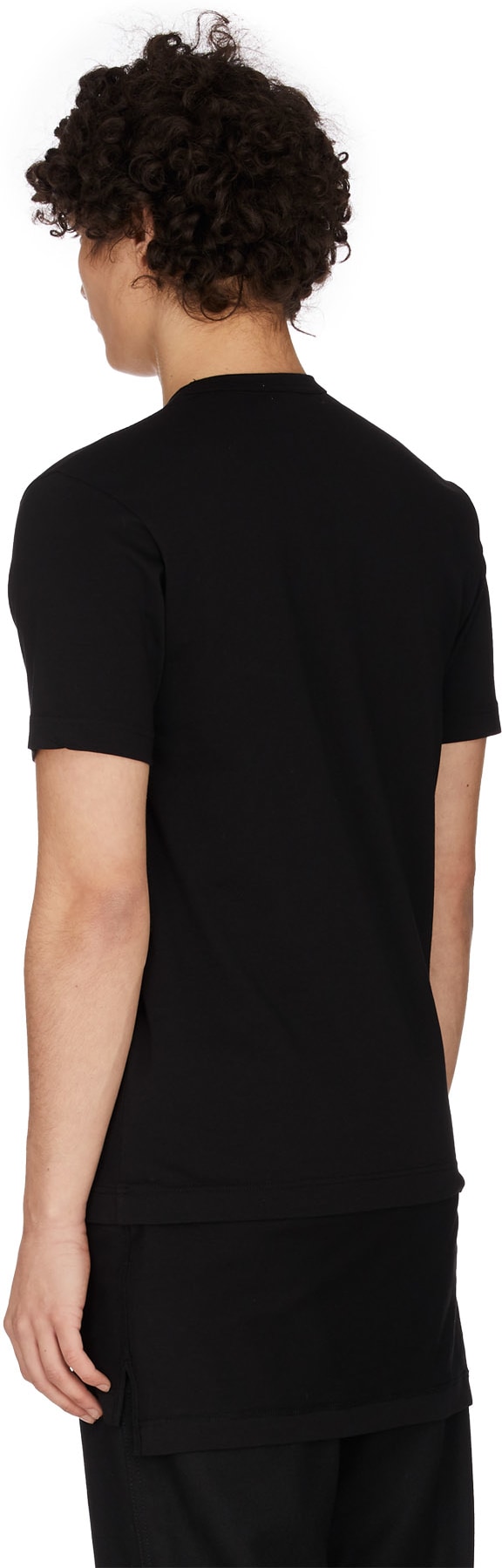 Comme des Garçons Shirt: Black Long Layered T-Shirt - 2
