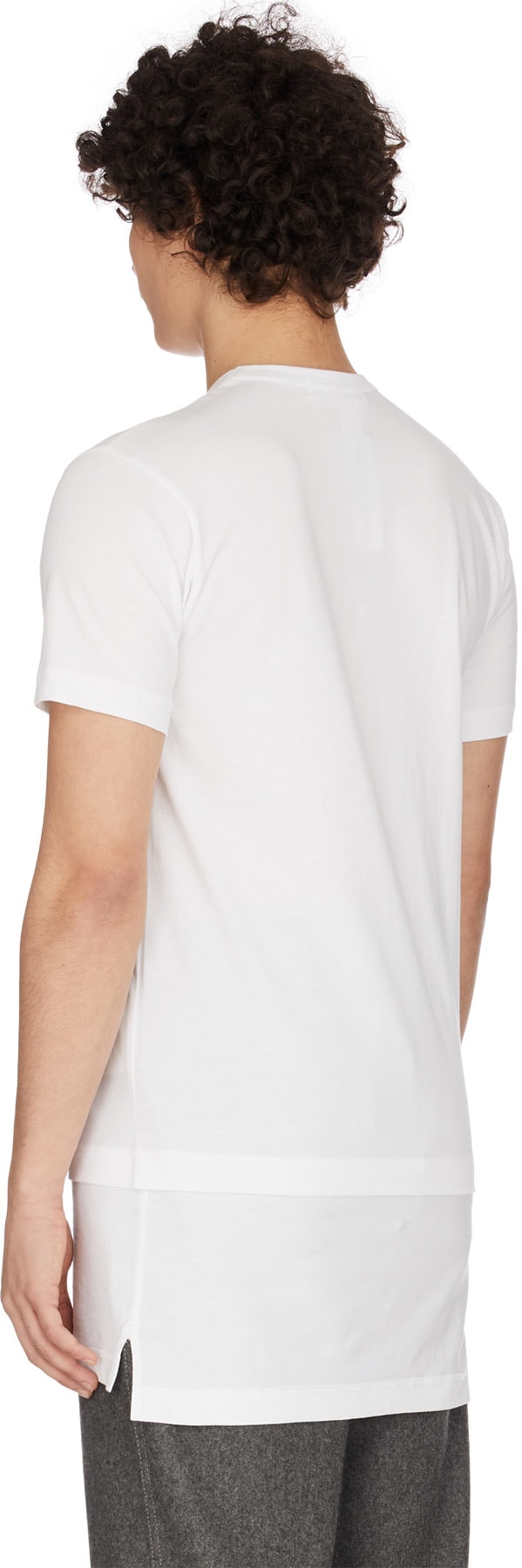 Comme des Garçons Shirt: White Long Layered T-Shirt - 2