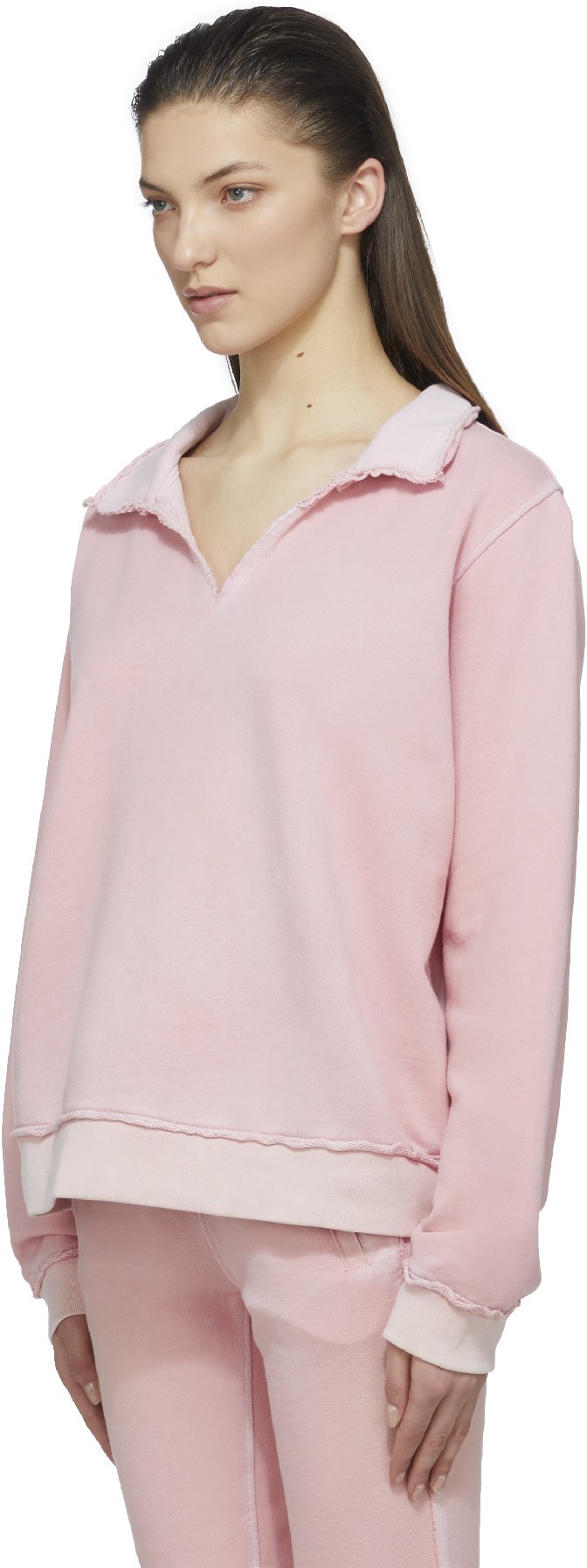 Cotton Citizen: Pink Malibu Polo Sweater - 2
