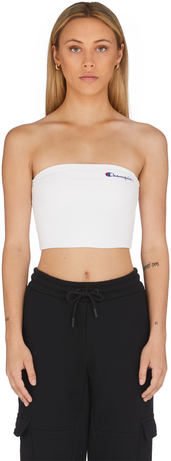 Champion: Blanc Bandeau Logo Script Blanc - 1