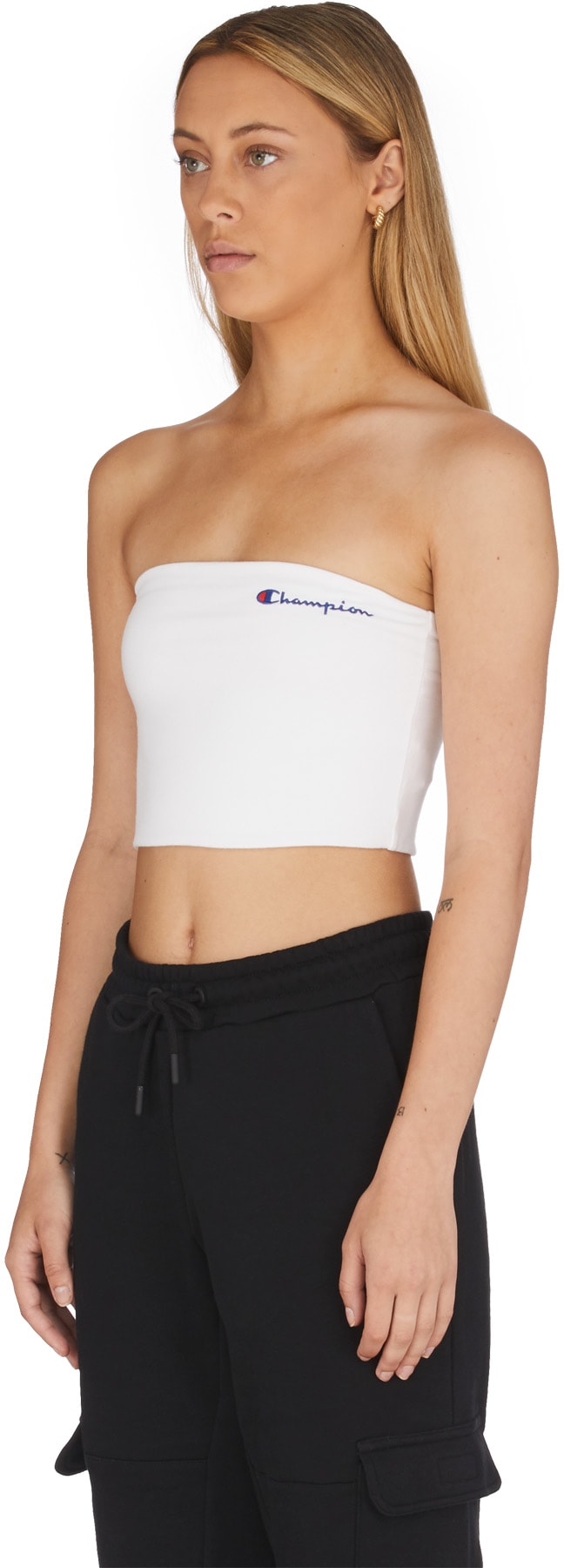 Champion: White Script Tube Top - 2