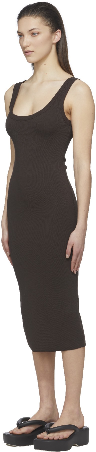 Cotton Citizen: Brun Robe Midi Verona Brun - 2