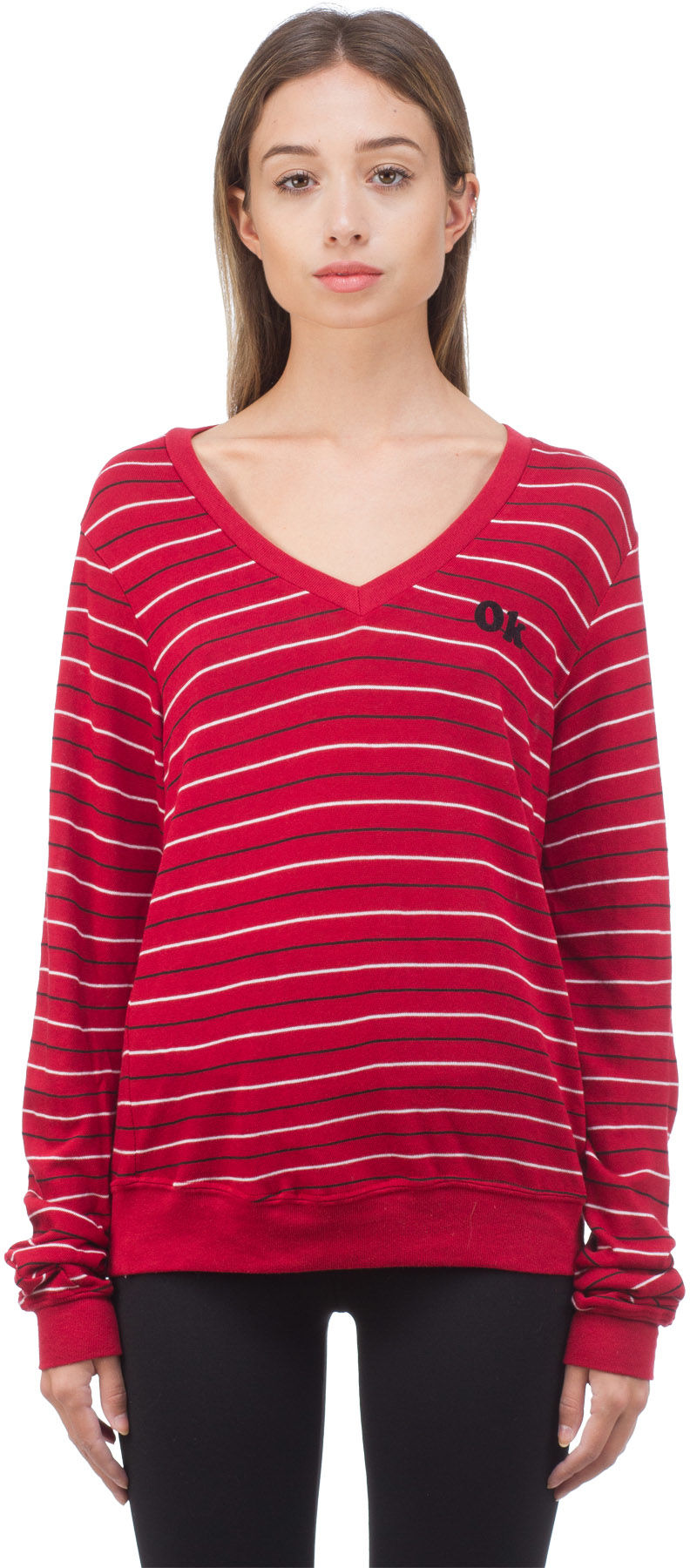 Wildfox: Rouge Not OK Baggy Beach Pullover- Crimson Crush Rouge - 1