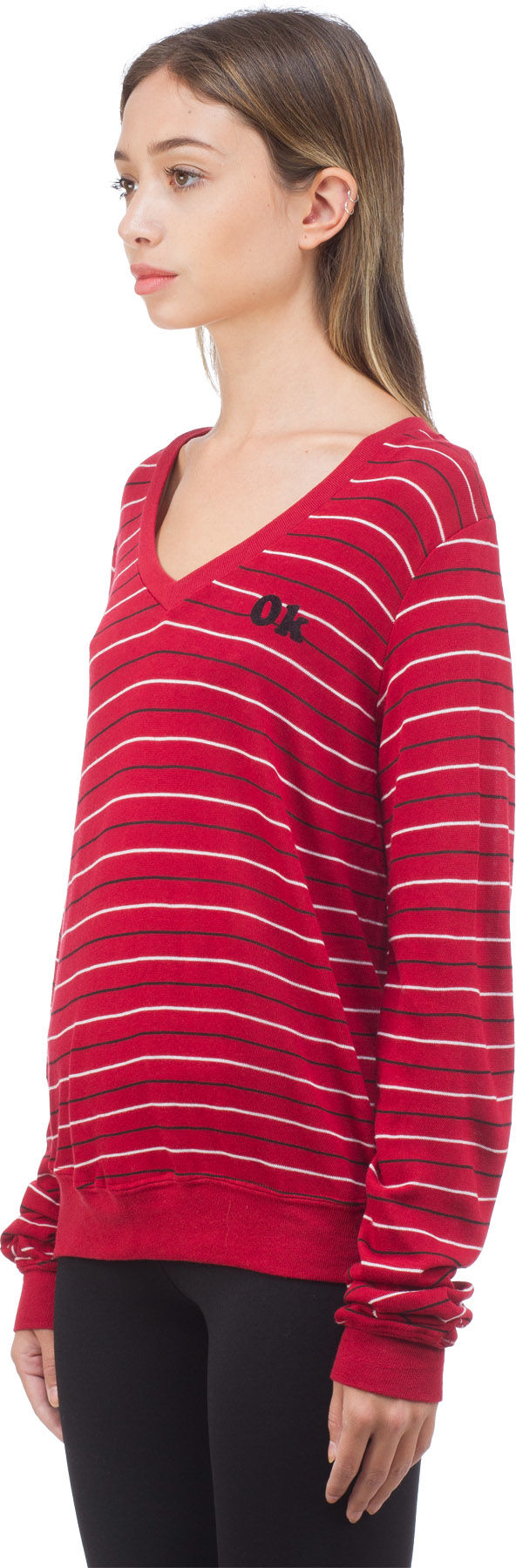 Wildfox: Rouge Not OK Baggy Beach Pullover- Crimson Crush Rouge - 2