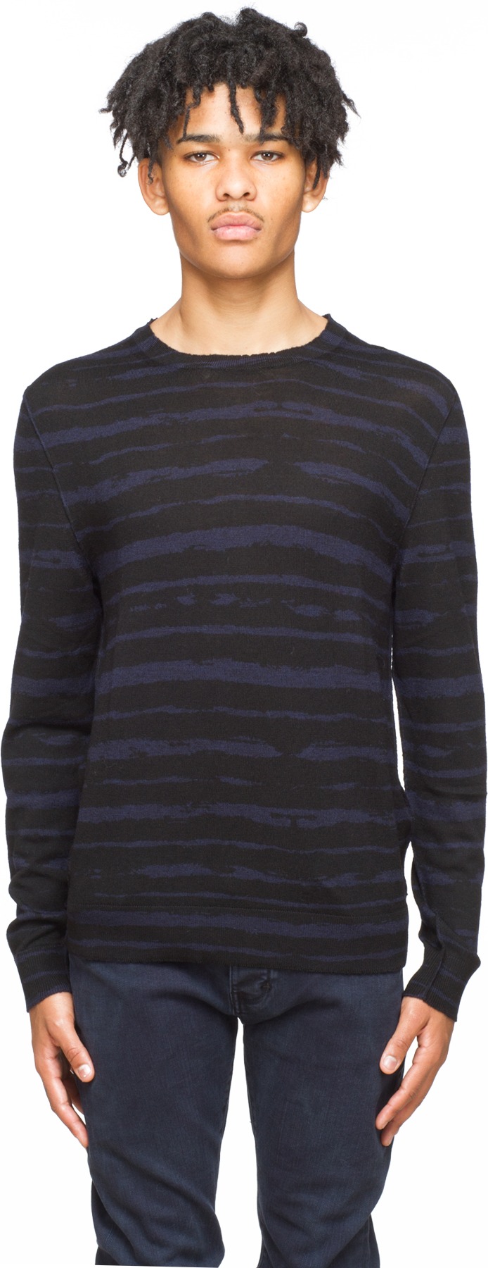 Zadig & Voltaire: Blue Jeremy Knit Crewneck Sweater - 1
