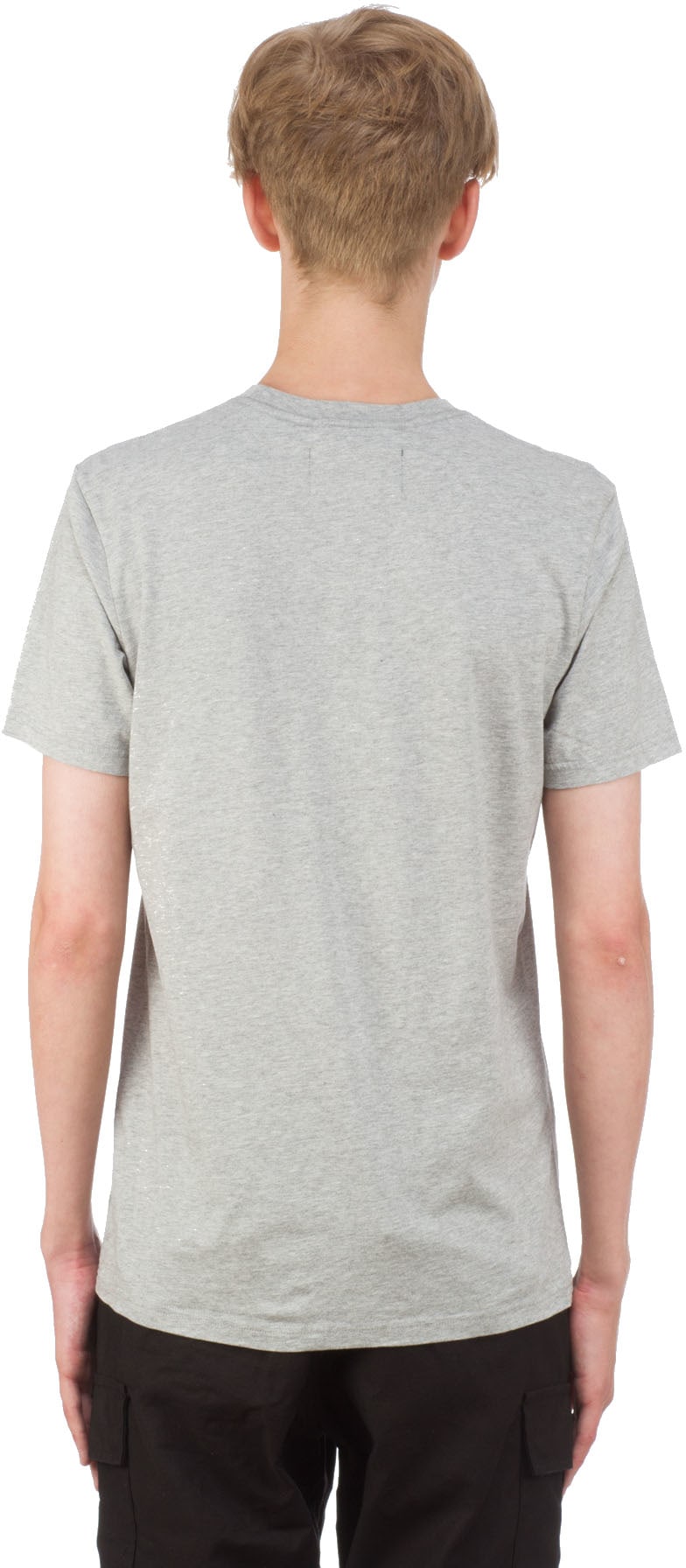 Wings & Horns: Grey Classic Jersey Pima Cotton T-Shirt - 3