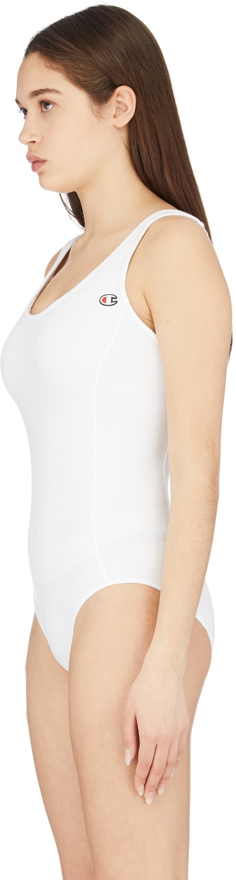 Champion: Blanc Tank Bodysuit Blanc - 2