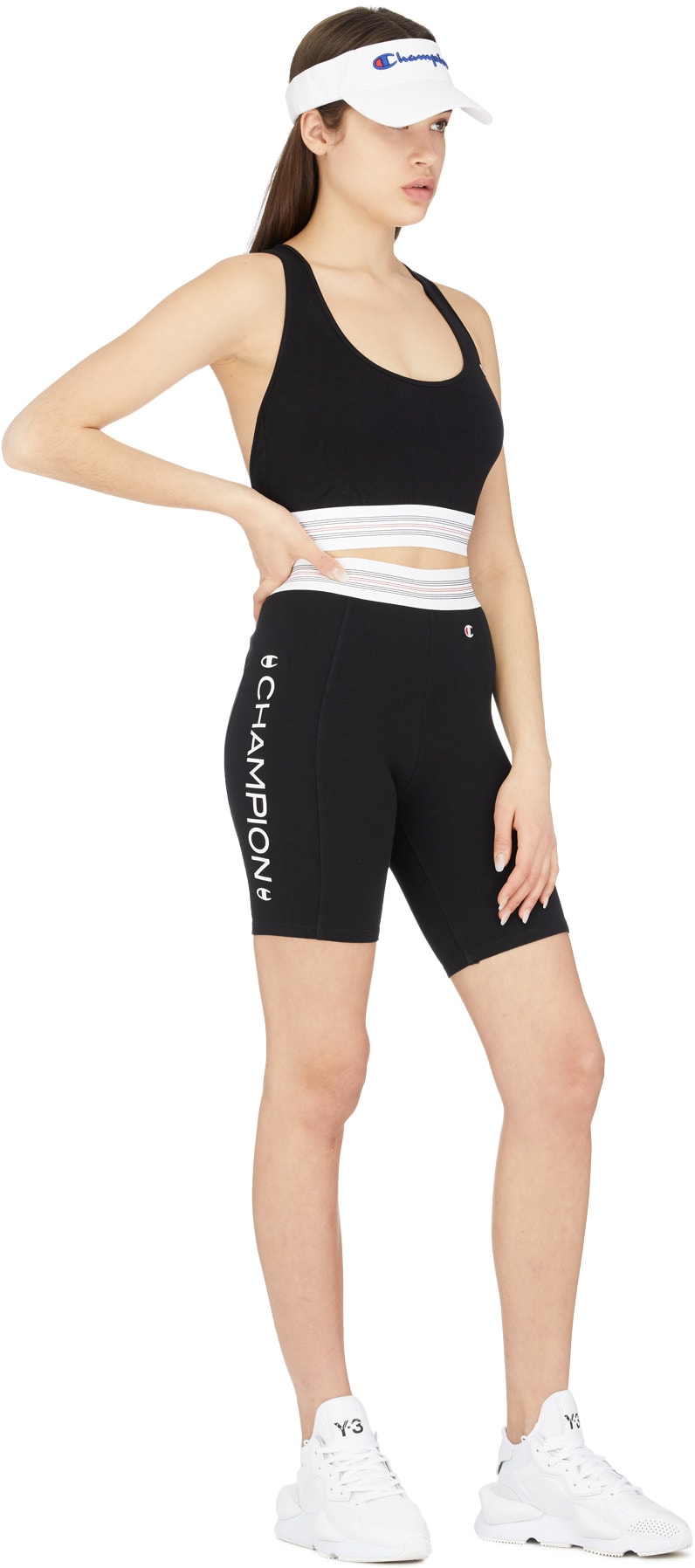 Champion: Black Athletic Crop Top - 4