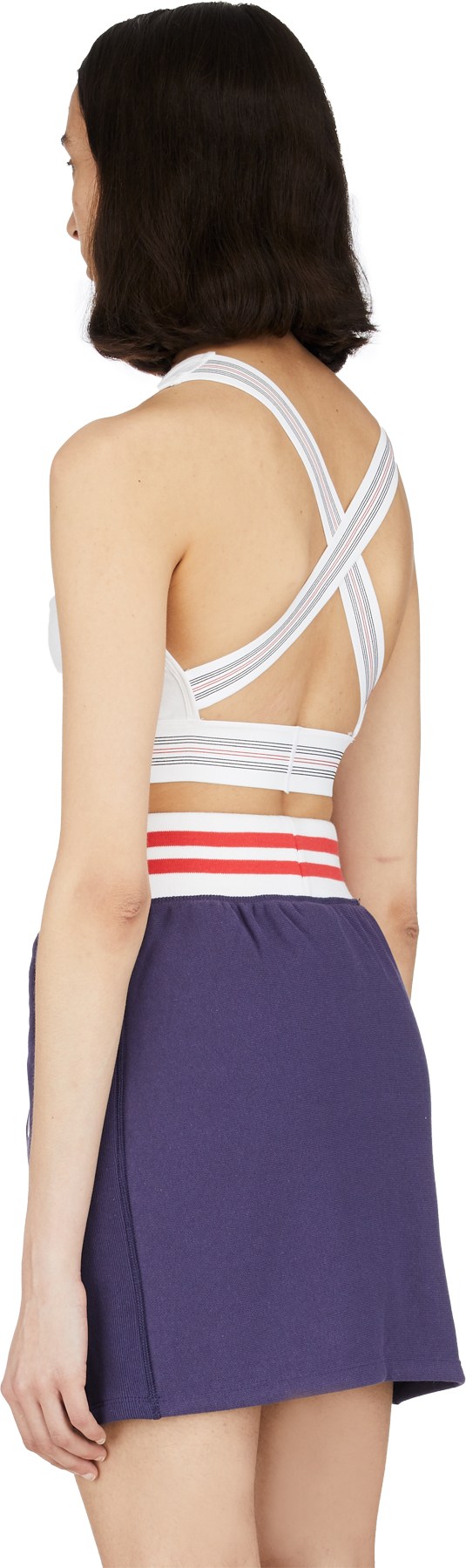 Champion: White Athletic Crop Top - 3