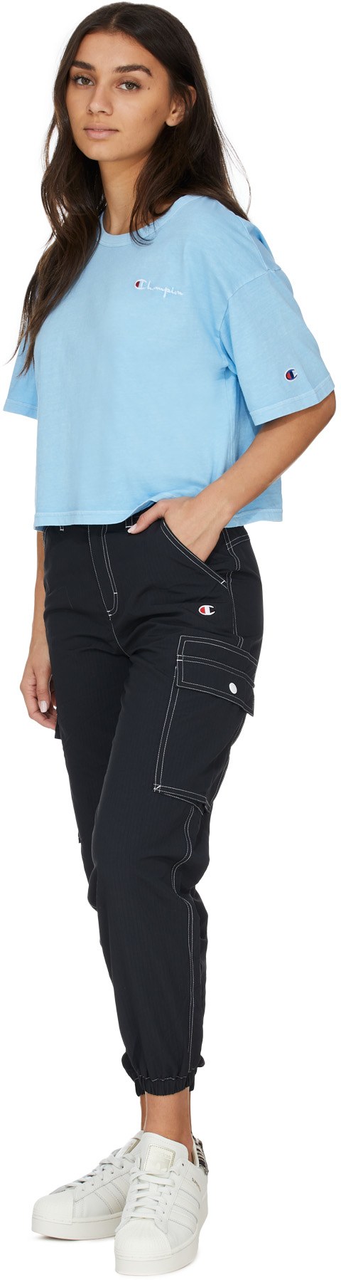 Champion: Bleu T-Shirt court effet vintage Heritage Bleu - 4