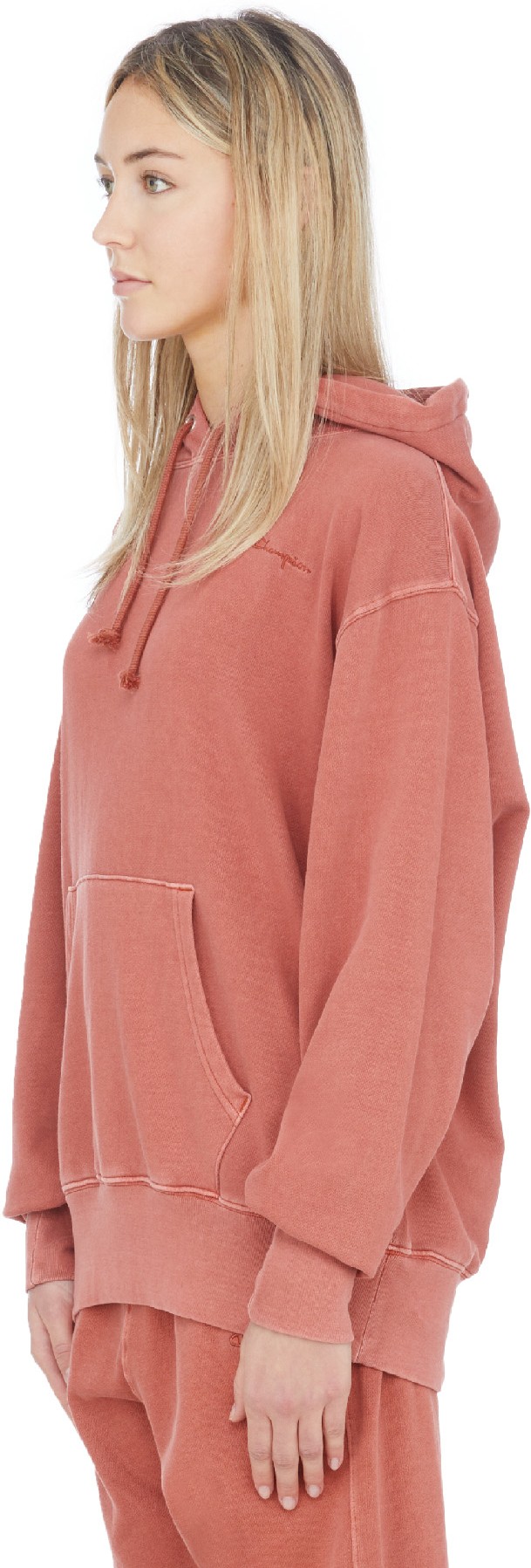 Champion: Rouge Pull à Capuche Boyfriend Vintage Dye Rouge - 2