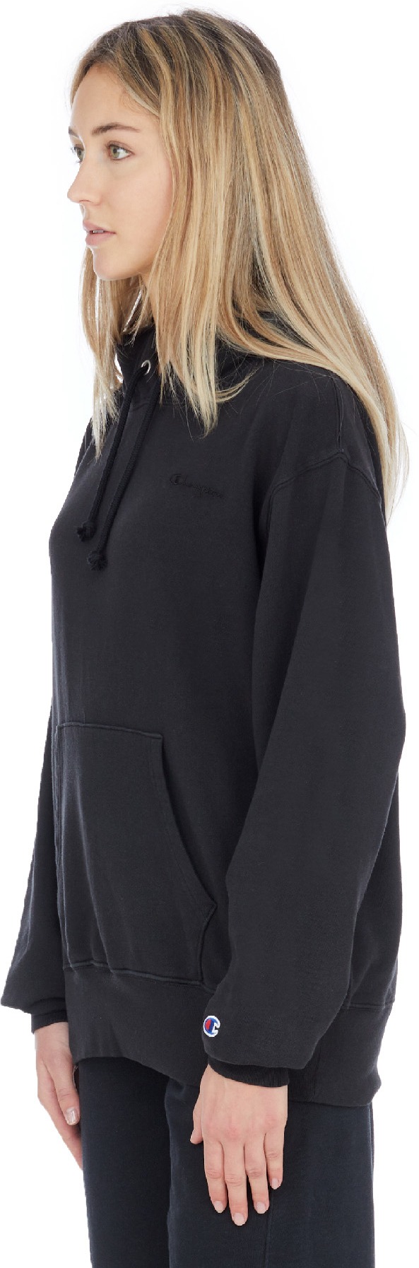 Champion: Noir Pull à Capuche Boyfriend Vintage Dye Noir - 2
