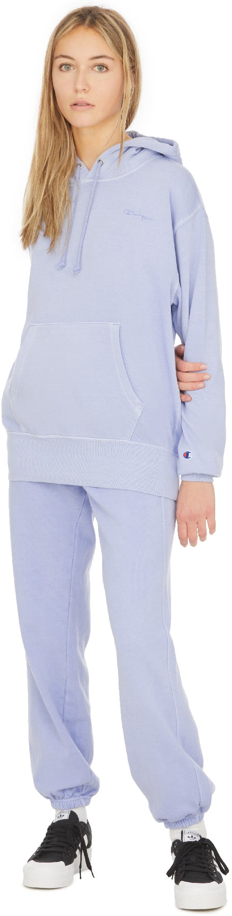 Champion: Bleu Pull à Capuche Boyfriend Vintage Dye Bleu - 4
